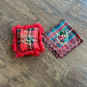 Frae Bonnie Scotland Pincushion Pillow and Hankie